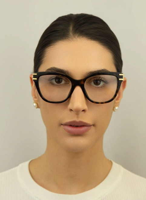 Óculos de Grau Dolce & Gabbana 0DG3418 502 55 Acetato Marrom Mesclado 3