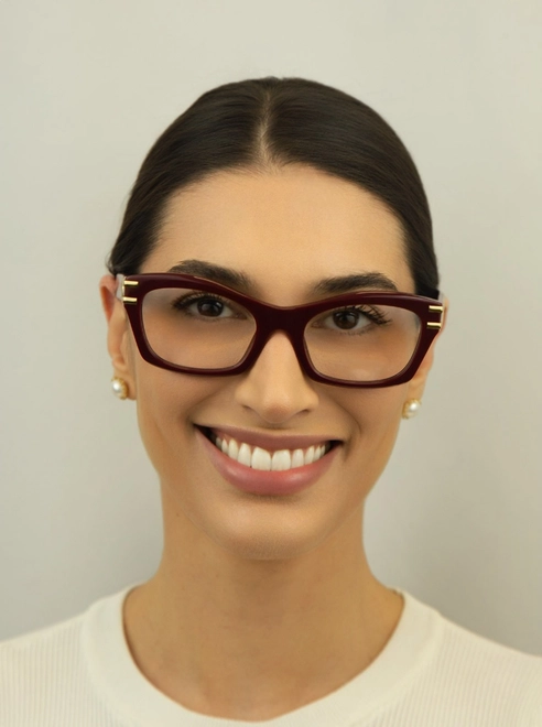 Óculos de Grau Dolce & Gabbana 0DG3420 3091 54 Acetato Bordô 3