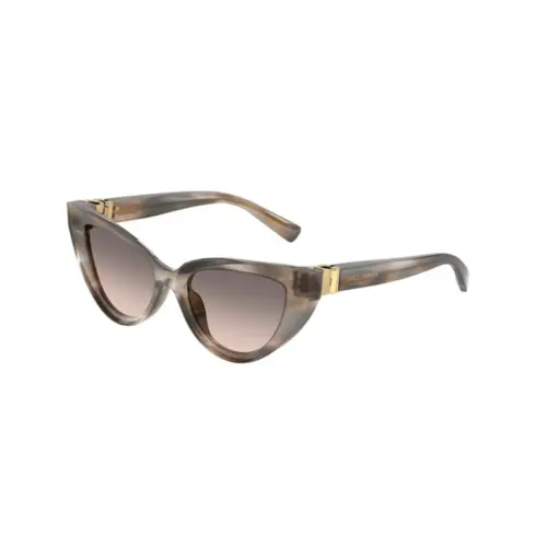 Óculos de Sol Dolce & Gabbana 0DG4497 34493B52 Acetato Cinza Listrado com lentes na cor Cinza Degradê