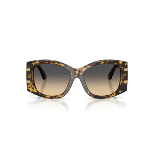 Óculos de Sol Dolce & Gabbana 0DG4501 33302Q54 Acetato Amarelo Mesclado com lentes na cor Marrom Degradê
