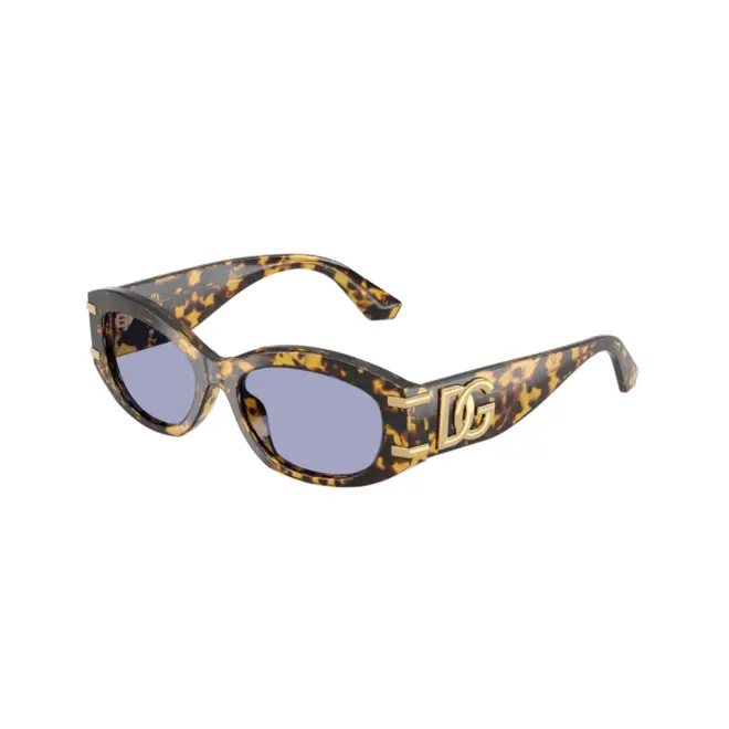 Óculos de Sol Dolce & Gabbana 0DG4502 33301A55 Acetato Amarelo Mesclado com lentes na cor Violeta 1