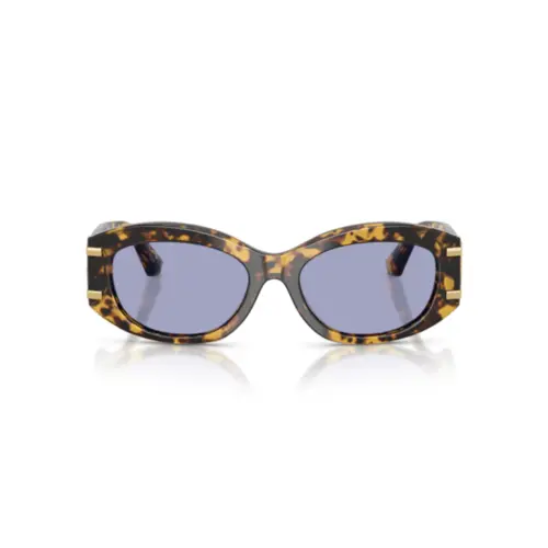 Óculos de Sol Dolce & Gabbana 0DG4502 33301A55 Acetato Amarelo Mesclado com lentes na cor Violeta