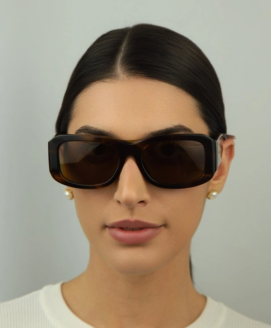Óculos de Sol Dolce & Gabbana 0DG4503 30637357 Acetato Marrom Mesclado com lentes na cor Marrom 3