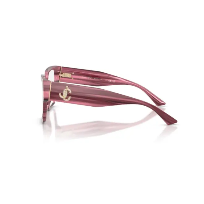 Óculos de Grau Jimmy Choo 0JC3032B 5064 55 Acetato Rosa Listrado 3