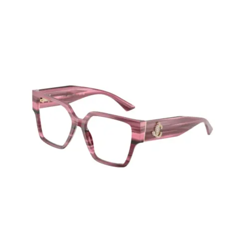 Óculos de Grau Jimmy Choo 0JC3032B 5064 55 Acetato Rosa Listrado
