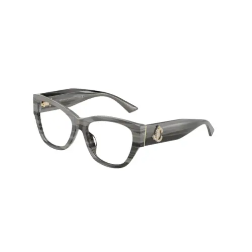 Óculos de Grau Jimmy Choo 0JC3033BU 5063 54 Acetato Preto Listrado