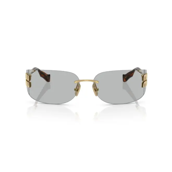 Óculos de Sol Miu Miu 0MU A51S 5AK50K75 Metal Dourado com lentes na cor Cinza 2