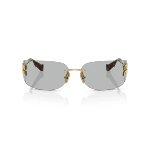 Óculos de Sol Miu Miu 0MU A51S 5AK50K75 Metal Dourado com lentes na cor Cinza