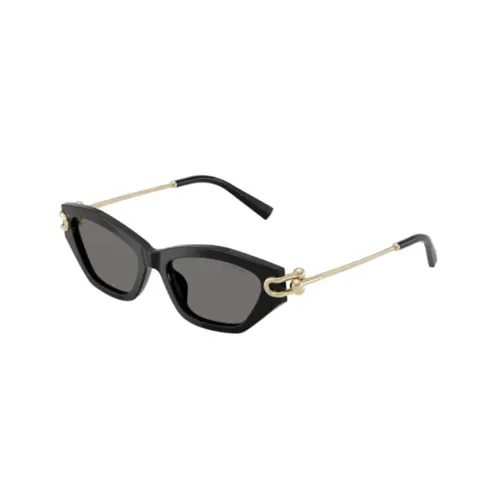 Óculos de Sol Tiffany 0TF4231U 80018153 Acetato Preto com lentes na cor Cinza Polarizado