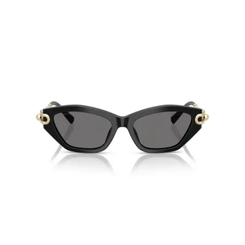 Óculos de Sol Tiffany 0TF4231U 80018153 Acetato Preto com lentes na cor Cinza Polarizado