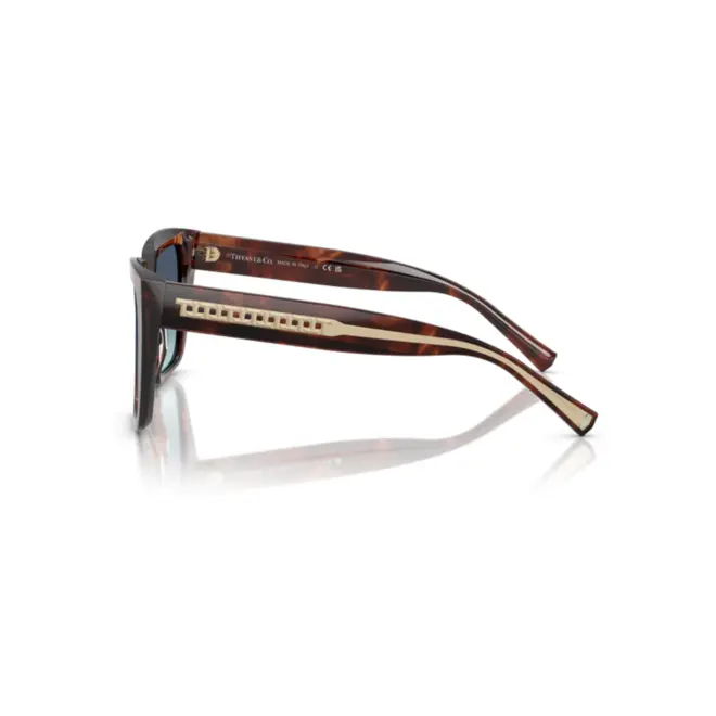Óculos de Sol Tiffany 0TF4235 84219S55 Acetato Marrom Mesclado com lentes na cor Azul Degradê 3