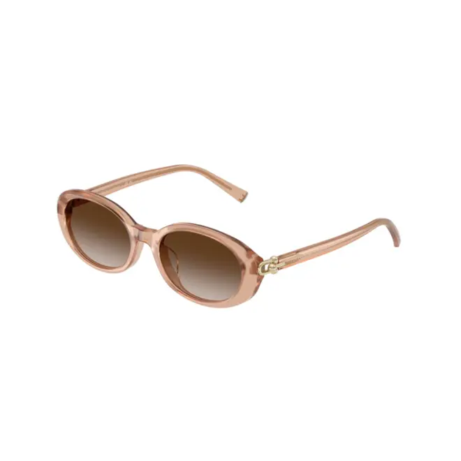 Óculos de Sol Tiffany 0TF4242D 82683B54 Acetato Nude com lentes na cor Marrom Degradê 1