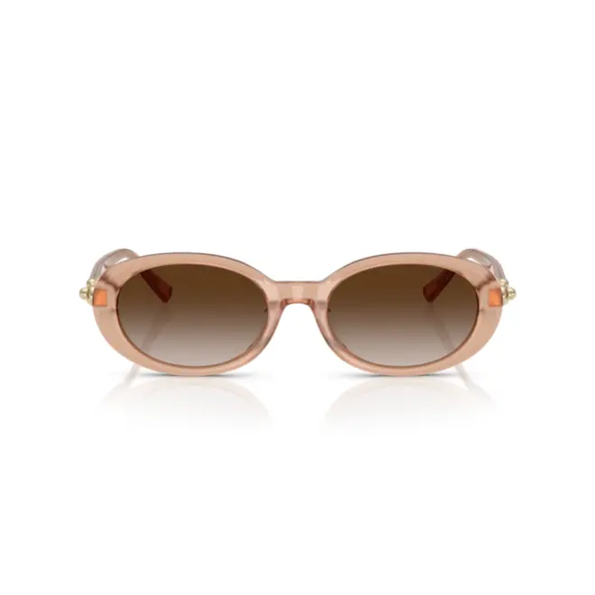 Óculos de Sol Tiffany 0TF4242D 82683B54 Acetato Nude com lentes na cor Marrom Degradê 2