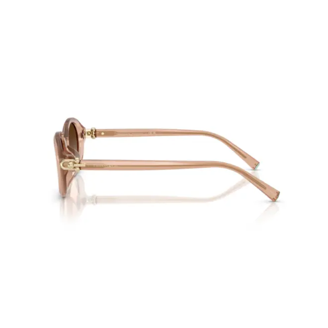 Óculos de Sol Tiffany 0TF4242D 82683B54 Acetato Nude com lentes na cor Marrom Degradê 3