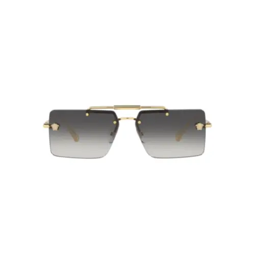 Óculos de Sol Versace 0VE2245 10025860 Metal Dourado com lentes na cor Rosa Degradê