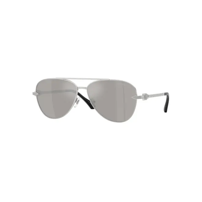 Óculos de Sol Versace 0VE2283 10006G61 Metal Prateado com lentes na cor Cinza Espelhado 1