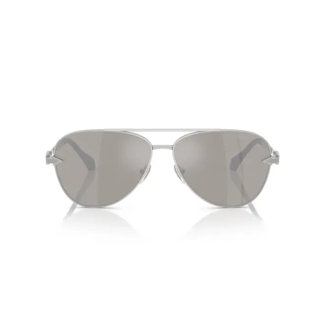 Óculos de Sol Versace 0VE2283 10006G61 Metal Prateado com lentes na cor Cinza Espelhado 2
