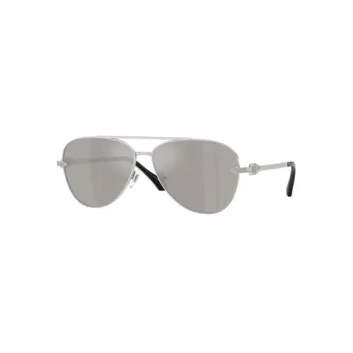 Óculos de Sol Versace 0VE2283 10006G61 Metal Prateado com lentes na cor Cinza Espelhado