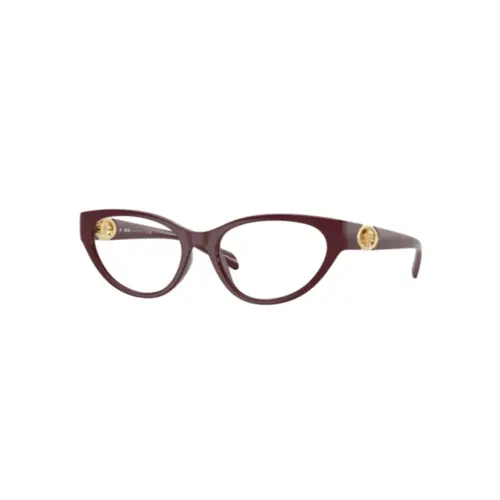 Óculos de Grau Versace 0VE3372U 5487 54 Acetato Bordô