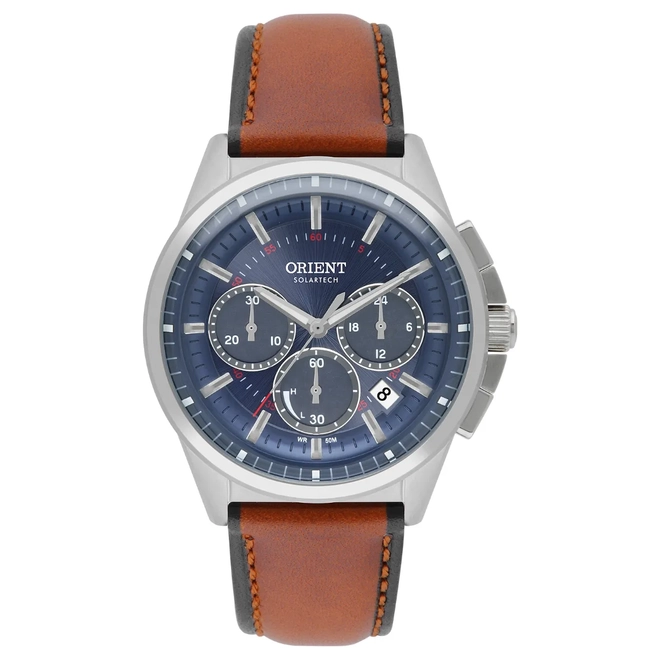 Relógio Orient Neo Vintage Solartech Cronógrafo - MBSCC064 D1MX Azul 1