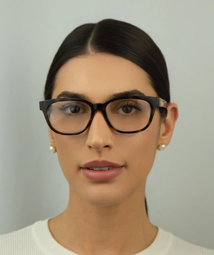 Óculos de Grau Versace 0VE3376U 108 53 Acetato Marrom Mesclado