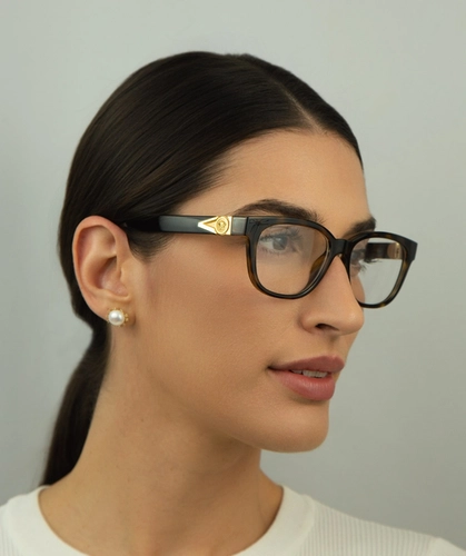 Óculos de Grau Versace 0VE3376U 108 53 Acetato Marrom Mesclado