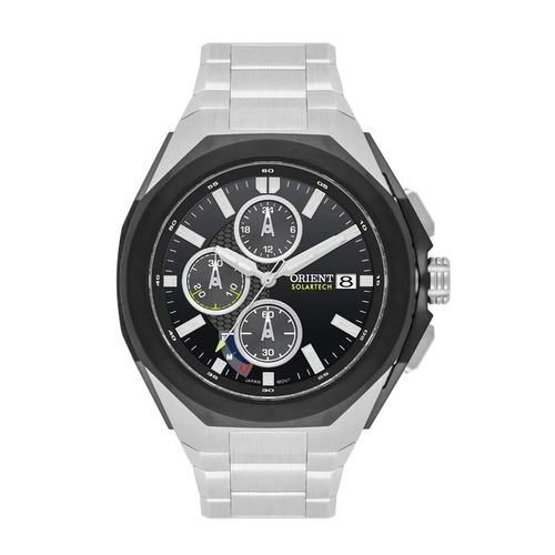 Relógio Orient Unique Solartech Cronógrafo - MBSSC279 P1SX Preto