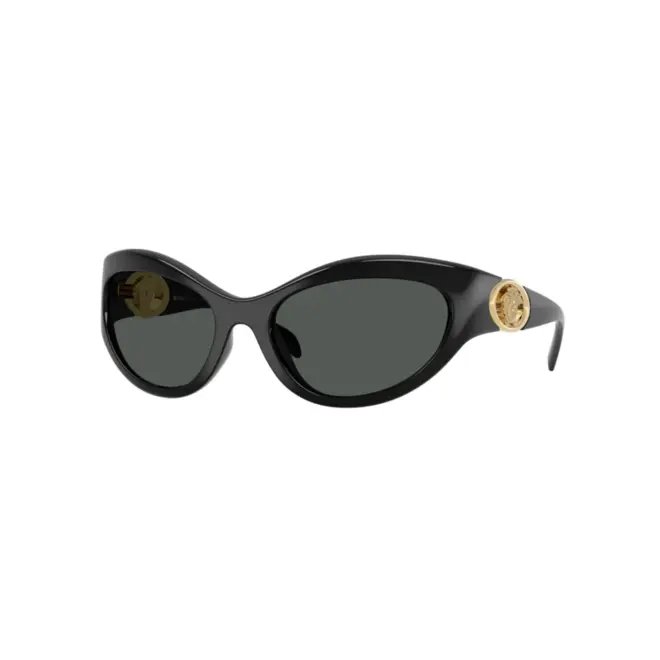 Óculos de Sol Versace 0VE4485 GB1/8759 Acetato Preto com lentes na cor Cinza 1