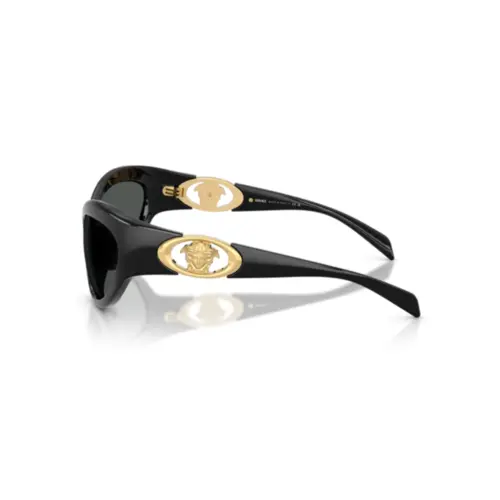 Óculos de Sol Versace 0VE4485 GB1/8759 Acetato Preto com lentes na cor Cinza