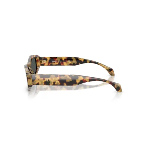 Óculos de Sol Versace 0VE4487 777/8754 Acetato Amarelo Mesclado com lentes na cor Cinza