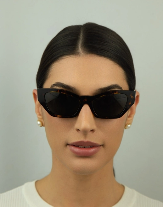 Óculos de Sol Versace 0VE4488U 55148753 Acetato Marrom Mesclado com lentes na cor Cinza 3