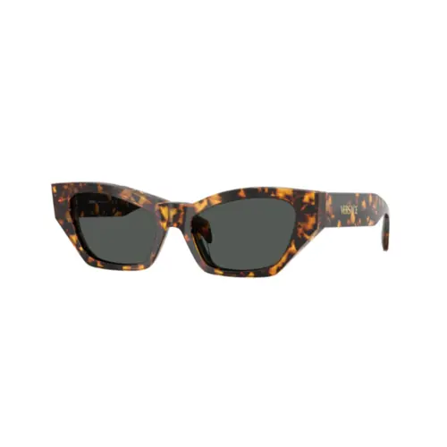 Óculos de Sol Versace 0VE4488U 55148753 Acetato Marrom Mesclado com lentes na cor Cinza