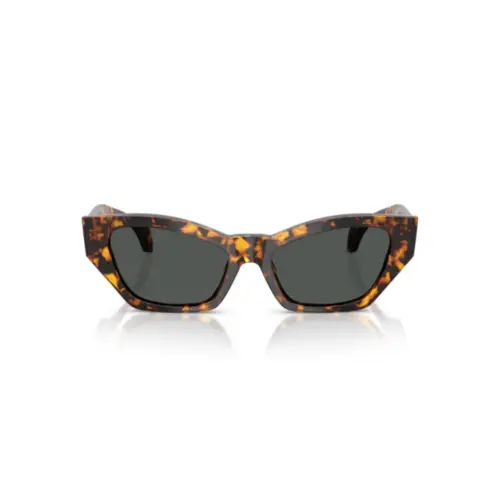 Óculos de Sol Versace 0VE4488U 55148753 Acetato Marrom Mesclado com lentes na cor Cinza
