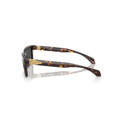 Óculos de Sol Versace 0VE4490U 108/8755 Acetato Marrom Mesclado com lentes na cor Cinza