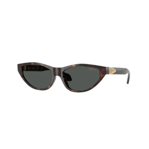 Óculos de Sol Versace 0VE4491U 108/8755 Acetato Marrom Mesclado com lentes na cor Cinza
