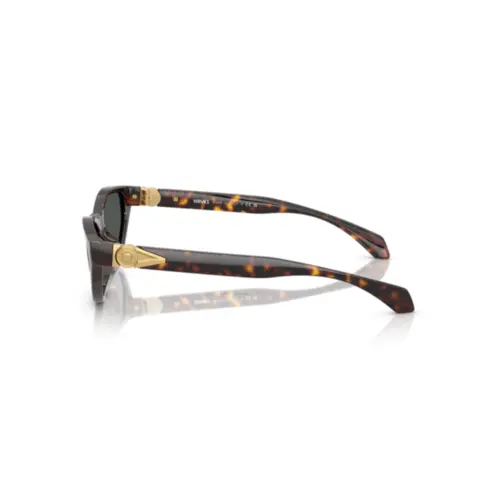 Óculos de Sol Versace 0VE4491U 108/8755 Acetato Marrom Mesclado com lentes na cor Cinza
