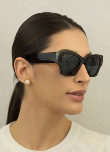Óculos de Sol Versace 0VE4492U 108/8753 Acetato Marrom Mesclado com lentes na cor Cinza