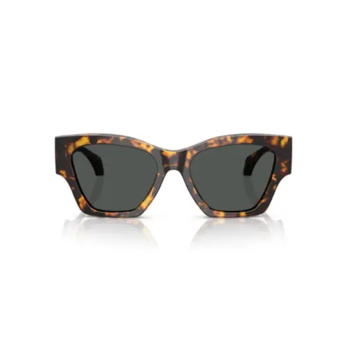 Óculos de Sol Versace 0VE4492U 55148753 Acetato Marrom Mesclado com lentes na cor Cinza