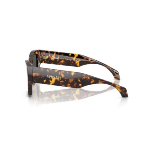 Óculos de Sol Versace 0VE4492U 55148753 Acetato Marrom Mesclado com lentes na cor Cinza