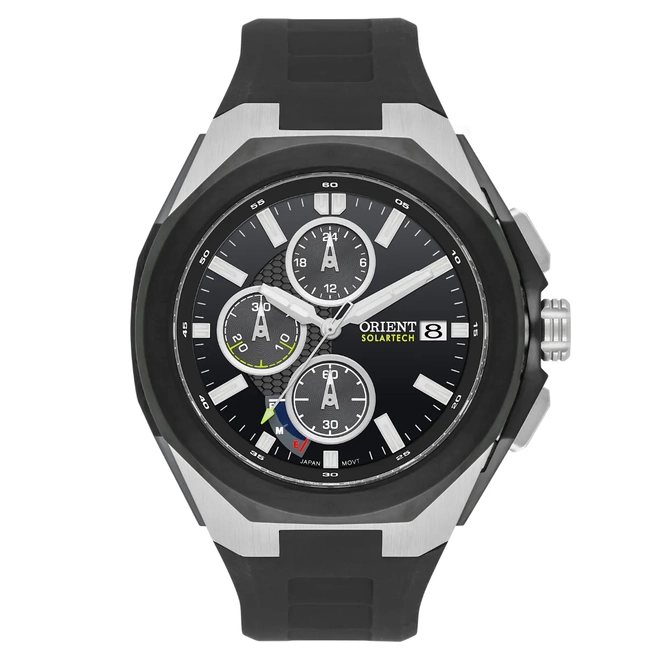 Relógio Orient Unique Solartech Cronógrafo - MBSPC049 P1PX Preto 1