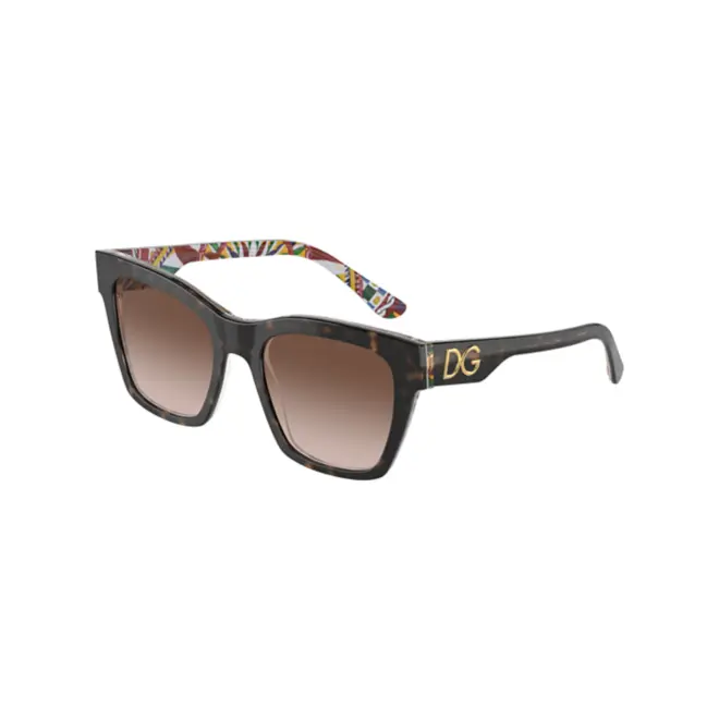 Óculos de Sol Dolce & Gabbana 0DG4384 32177353 Acetato Marrom Mesclado com lentes na cor Marrom Degradê 1
