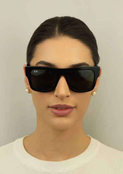 Óculos de Sol Ray-Ban Ferrari 0RB2217M F6017153 Acetato Preto com lentes na cor Verde Escuro 3