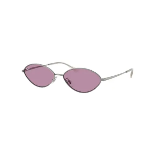 Óculos de Sol Ray-Ban Kai 0RB3757 004/6959 Metal Chumbo com lentes na cor Violeta