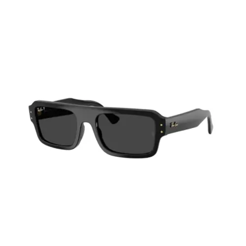 Óculos de Sol Ray-Ban Lukas 0RB4454 66774856 Acetato Preto com lentes na cor Cinza Polarizado
