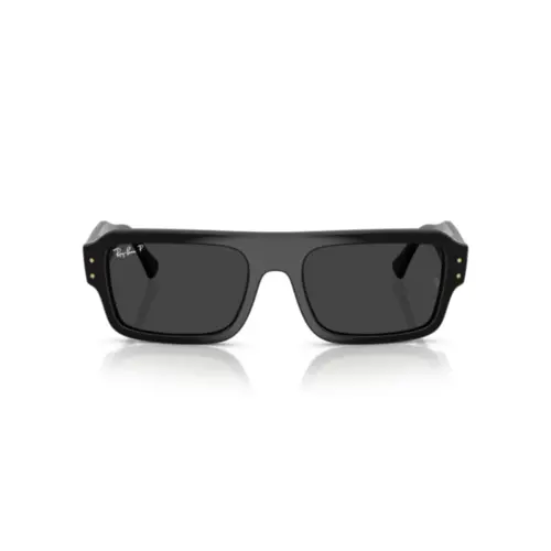 Óculos de Sol Ray-Ban Lukas 0RB4454 66774856 Acetato Preto com lentes na cor Cinza Polarizado