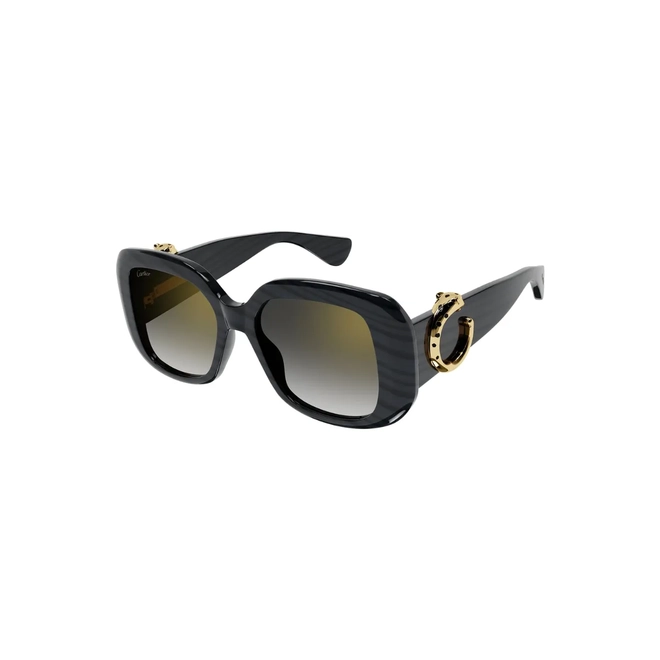 Óculos de Sol Cartier CT0471S-003 54 Acetato Cinza com lentes na cor Marrom Degradê 1