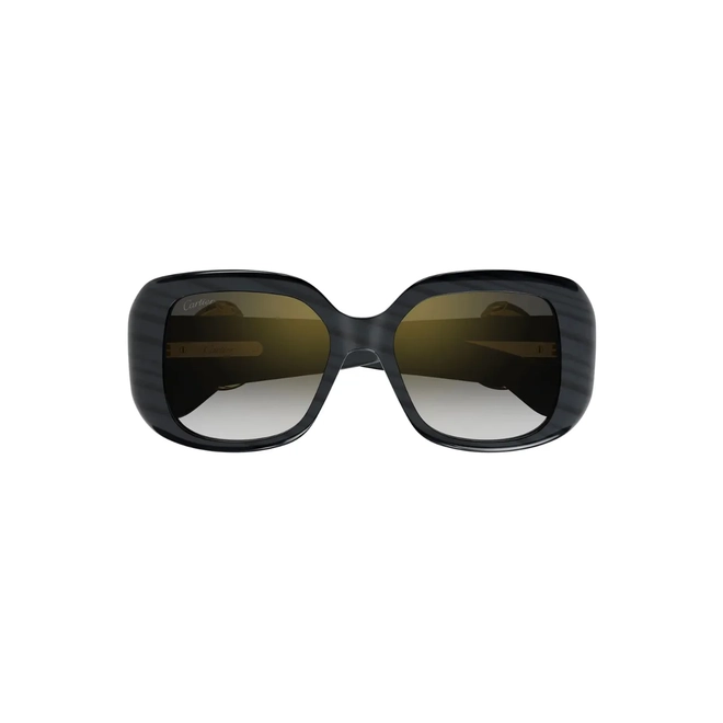 Óculos de Sol Cartier CT0471S-003 54 Acetato Cinza com lentes na cor Marrom Degradê 2