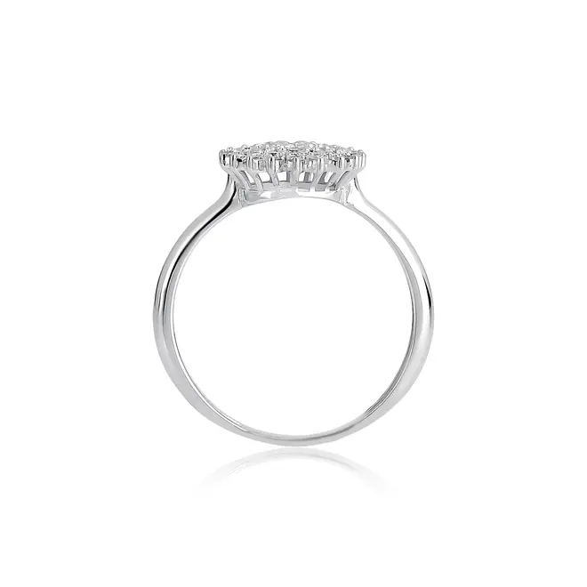 Anel Soleil ouro branco 18k sol com 27pts de Diamantes 2