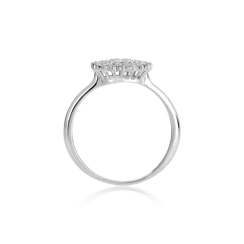 Anel Soleil ouro branco 18k sol com 27pts de Diamantes