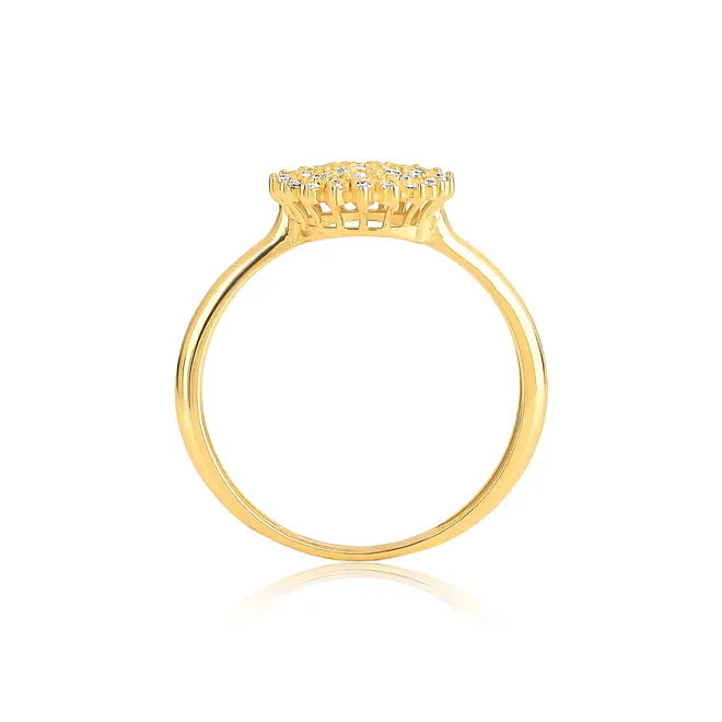 Anel Soleil ouro 18k sol cravejado de 27pts de Diamantes 2